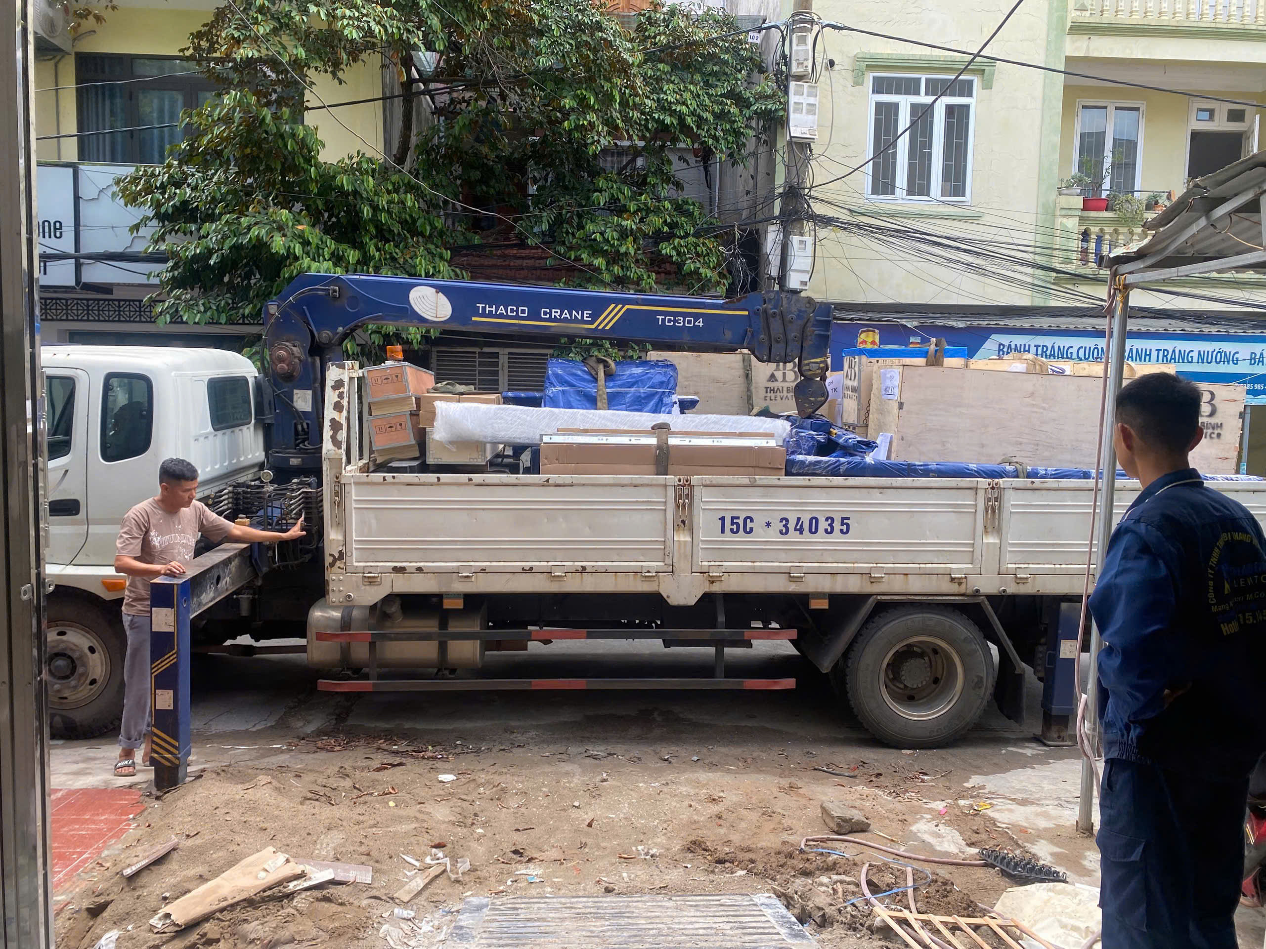 Lắp đặt thang máy nhà chú Bình tại Trung Hành Hải An
