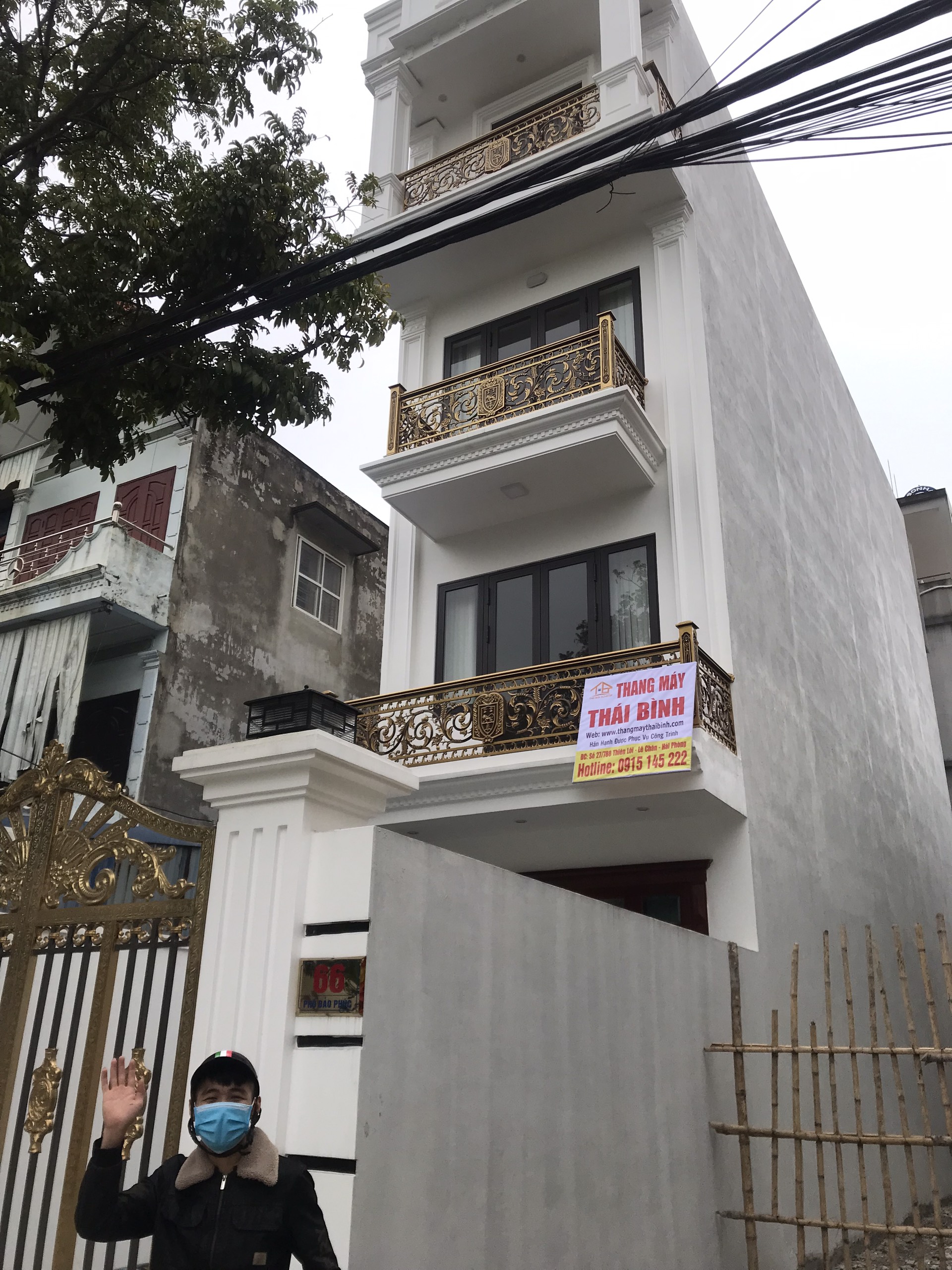 Cải tạo lắp khung thép + thang máy kính ctr chị Hiên - Bảo Phúc, Hải An, Hải Phòng