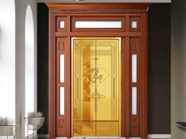 Thang máy ốp gỗ tại Hải Phòng